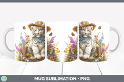 GorgeousWild Cats Bandana Summer Mug Wrap design.