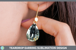 GorgeousWild Cats Teardrop Earrings design.