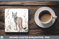 GorgeousWild Cats Square Coaster design.