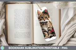 GorgeousWild Cats Cute Christmas Bookmark design.