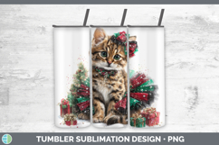 GorgeousWild Cats Cute Christmas Tumbler design.