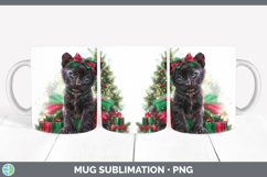GorgeousWild Cats Cute Christmas Mug Wrap design.