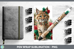 GorgeousWild Cats Cute Christmas Pen Wrap design.