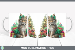 GorgeousWild Cats Cute Christmas Mug Wrap design.