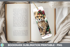 GorgeousWild Cats Cute Christmas Bookmark design.