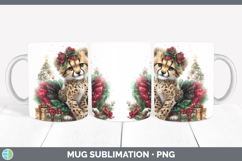 GorgeousWild Cats Cute Christmas Mug Wrap design.