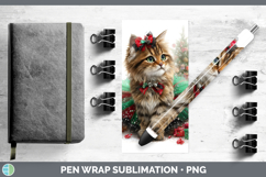 GorgeousWild Cats Cute Christmas Pen Wrap design.