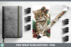 GorgeousWild Cats Cute Christmas Pen Wrap design.
