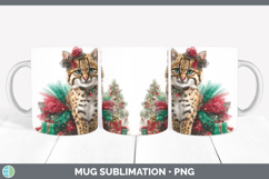 GorgeousWild Cats Cute Christmas Mug Wrap design.