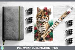 GorgeousWild Cats Cute Christmas Pen Wrap design.