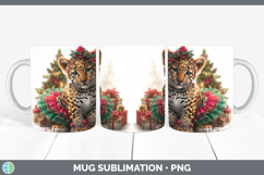 GorgeousWild Cats Cute Christmas Mug Wrap design.