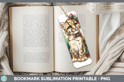 GorgeousWild Cats Cute Christmas Bookmark design.