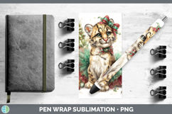 GorgeousWild Cats Cute Christmas Pen Wrap design.