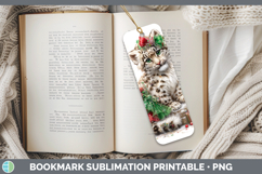 GorgeousWild Cats Cute Christmas Bookmark design.
