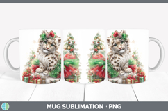 GorgeousWild Cats Cute Christmas Mug Wrap design.