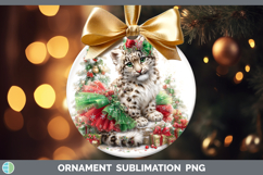GorgeousWild Cats Cute Christmas Ornament design.