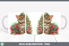 GorgeousWild Cats Cute Christmas Mug Wrap design.
