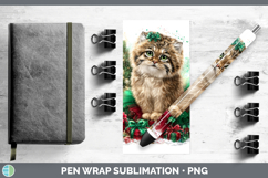 GorgeousWild Cats Cute Christmas Pen Wrap design.