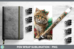GorgeousWild Cats Cute Christmas Pen Wrap design.