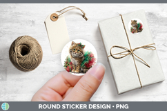 GorgeousWild Cats Cute Christmas Stickers design.