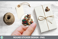 GorgeousWild Cats Cute Christmas Stickers design.