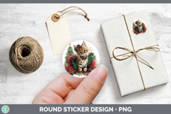 GorgeousWild Cats Cute Christmas Stickers design.
