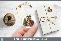 GorgeousWild Cats Cute Christmas Stickers design.