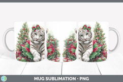 GorgeousWild Cats Cute Christmas Mug Wrap design.