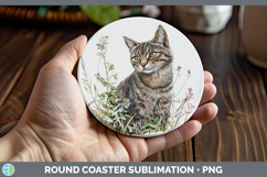 GorgeousWild Cats Round Coaster design.