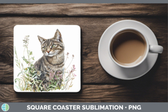 GorgeousWild Cats Square Coaster design.