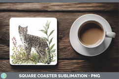 GorgeousWild Cats Square Coaster design.