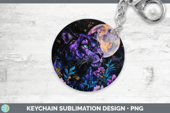 GorgeousWild Cats Galaxy Keychain design.