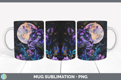GorgeousWild Cats Galaxy Mug Wrap design.