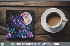 GorgeousWild Cats Galaxy Square Coaster design.