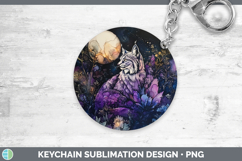 GorgeousWild Cats Galaxy Keychain design.