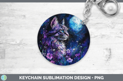 GorgeousWild Cats Galaxy Keychain design.