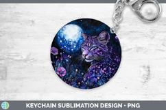 GorgeousWild Cats Galaxy Keychain design.