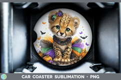 GorgeousWild Cats Halloween Car Coaster design.