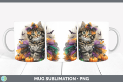 GorgeousWild Cats Halloween Mug Wrap design.