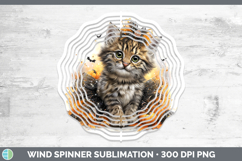 GorgeousWild Cats Halloween Wind Spinner design.