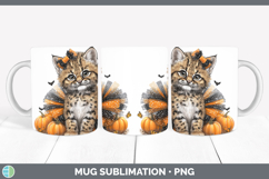 GorgeousWild Cats Halloween Mug Wrap design.
