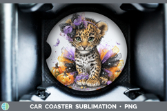 GorgeousWild Cats Halloween Car Coaster design.