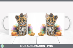 GorgeousWild Cats Halloween Mug Wrap design.