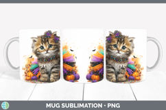 GorgeousWild Cats Halloween Mug Wrap design.