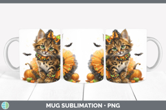 GorgeousWild Cats Halloween Mug Wrap design.