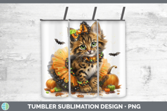 GorgeousWild Cats Halloween Tumbler design.