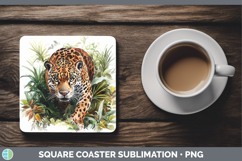 GorgeousWild Cats Square Coaster design.