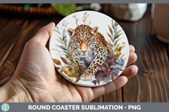 GorgeousWild Cats Round Coaster design.