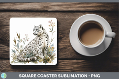 GorgeousWild Cats Square Coaster design.