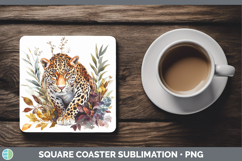 GorgeousWild Cats Square Coaster design.